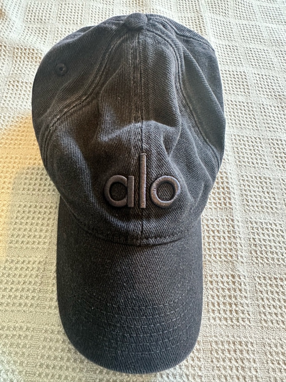 ALO Yoga Black Embroidered Logo Baseball Cap